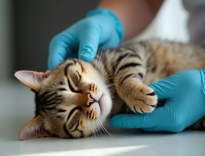 Specialist carefully handling a deceased cat with dignity in Panton Hill